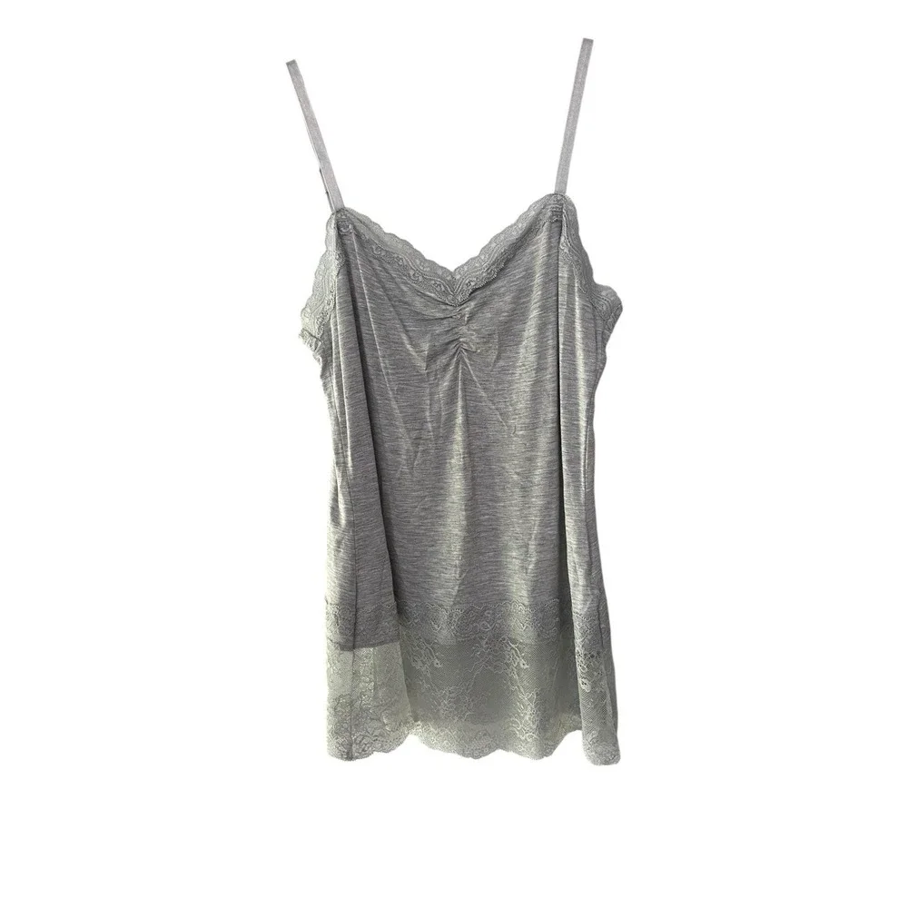 White House Black Market Womens Lace Trim Cami Tank Top Size S Y2K Office Siren